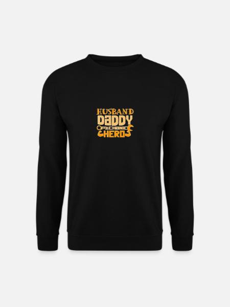 Husband Daddy Mechanic Hero Graphic - Unisex Sweatshirt - black