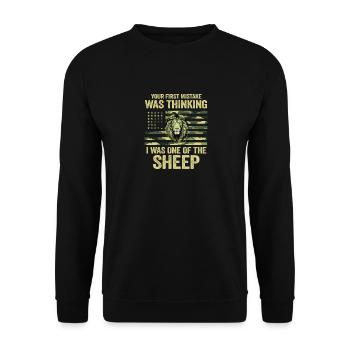 Ta première erreur a été de penser que j’étais - Sweat-shirt Unisexe - noir - Devant - Alina (178cm) & Michal (187cm)