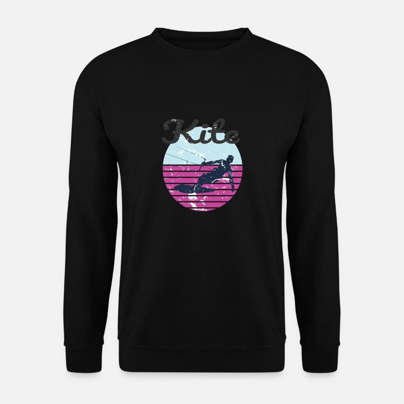 Retro Kiteboarding Adventure Vibes - Unisex Sweatshirt - black