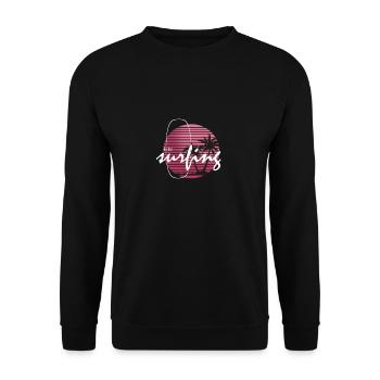 Ambiance d’aventure de kitesurf rétro - Sweat-shirt Unisexe - noir - Devant - Alina (178cm) & Michal (187cm)