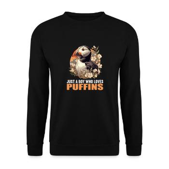 Papageientaucher - Unisex Pullover - Schwarz - Vorne - Alina (178cm) & Michal (187cm)