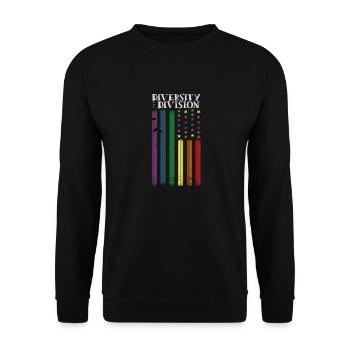 Feiern Sie die Vielfalt, nicht die Spaltung, die Einheit - Unisex Pullover - Schwarz - Vorne - Alina (178cm) & Michal (187cm)