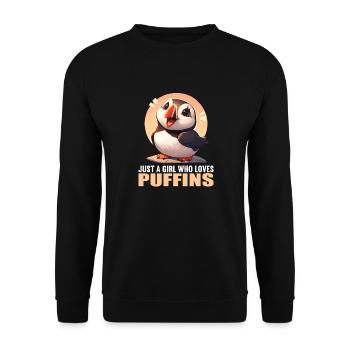 Papageientaucher - Unisex Pullover - Schwarz - Vorne - Alina (178cm) & Michal (187cm)
