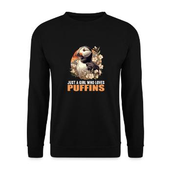Papageientaucher - Unisex Pullover - Schwarz - Vorne - Alina (178cm) & Michal (187cm)