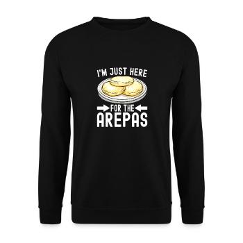 Venezolanische Arepas - Unisex Pullover - Schwarz - Vorne - Alina (178cm) & Michal (187cm)