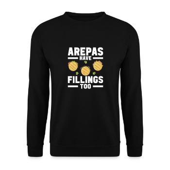 Venezolanische Arepas - Unisex Pullover - Schwarz - Vorne - Alina (178cm) & Michal (187cm)