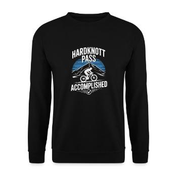 Hardknott Pass Accomplished Biker Cyclist - Unisex Sweatshirt - black - Front - Alina (178cm) & Michal (187cm)
