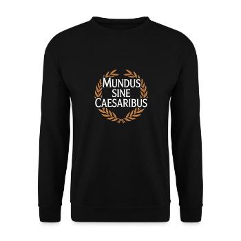 Mundus Sine Caesaribus Un monde sans Césars - Sweat-shirt Unisexe - noir - Devant - Alina (178cm) & Michal (187cm)