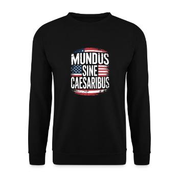 Mundus Sine Caesaribus America - Unisex Sweatshirt - black - Front - Alina (178cm) & Michal (187cm)