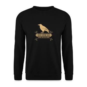 Crows Before Bros Support Your Local Murder - Unisex Pullover - Schwarz - Vorne - Alina (178cm) & Michal (187cm)