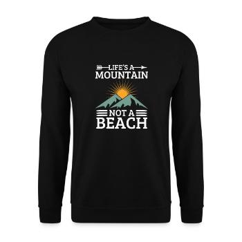 Slogan de motivation alpinisme nature - Sweat-shirt Unisexe - noir - Devant - Alina (178cm) & Michal (187cm)