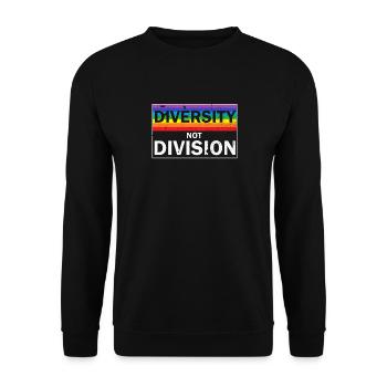 Feiern Sie die Vielfalt, nicht die Spaltung, die Einheit - Unisex Pullover - Schwarz - Vorne - Alina (178cm) & Michal (187cm)