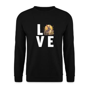 Bunny Bunny - Unisex Sweatshirt - black - Front - Alina (178cm) & Michal (187cm)