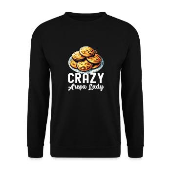 Venezolanische Arepas - Unisex Pullover - Schwarz - Vorne - Alina (178cm) & Michal (187cm)