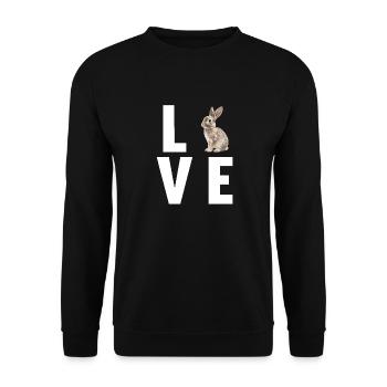 Bunny Bunny - Unisex Sweatshirt - black - Front - Alina (178cm) & Michal (187cm)