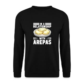 Venezolanische Arepas - Unisex Pullover - Schwarz - Vorne - Alina (178cm) & Michal (187cm)