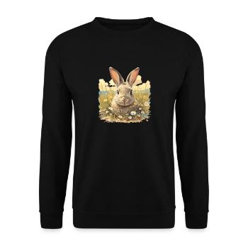 Bunny Bunny - Unisex Sweatshirt - black - Front - Alina (178cm) & Michal (187cm)