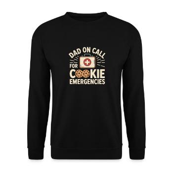 Dad Girl Scout Leader Proud Troop Support Scout - Unisex Pullover - Schwarz - Vorne - Alina (178cm) & Michal (187cm)