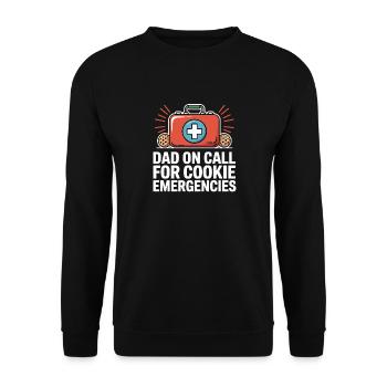 Dad Girl Scout Leader Proud Troop Support Scout - Unisex Pullover - Schwarz - Vorne - Alina (178cm) & Michal (187cm)