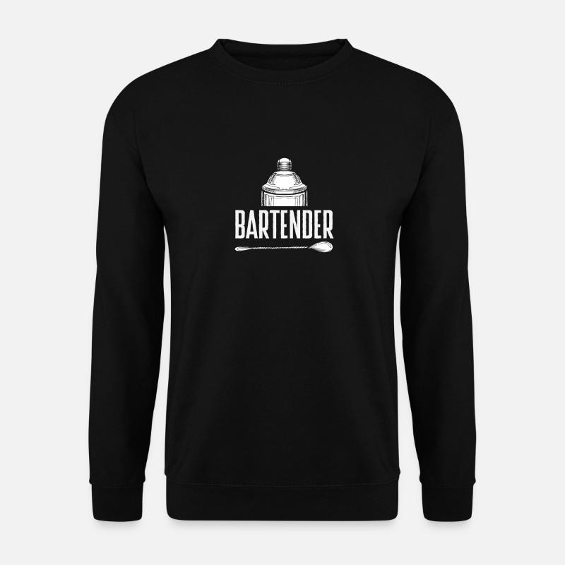 Klassischer Barkeeper Stil Mit Shaker - Unisex Pullover - Schwarz