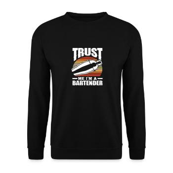Vertrau Mir Ich Bin Ein Barkeeper - Unisex Pullover - Schwarz - Vorne - Alina (178cm) & Michal (187cm)