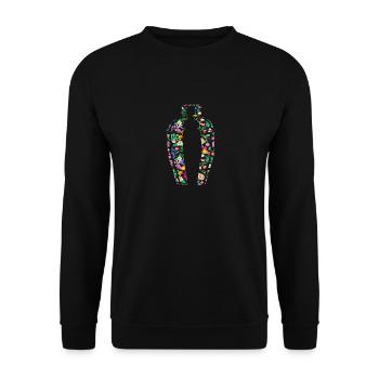 Inspiration Barman Fleurs Colorées - Sweat-shirt Unisexe - noir - Devant - Alina (178cm) & Michal (187cm)