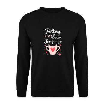 Poterie classe argile artiste céramique atelier roue - Sweat-shirt Unisexe - noir - Devant - Alina (178cm) & Michal (187cm)