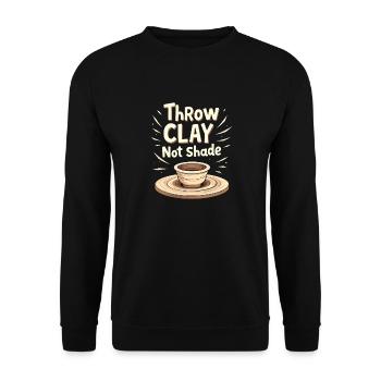 Poterie classe argile artiste céramique atelier roue - Sweat-shirt Unisexe - noir - Devant - Alina (178cm) & Michal (187cm)