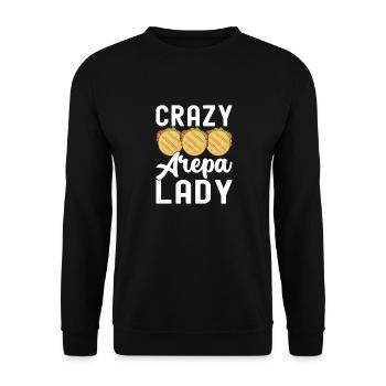 Venezuelan Arepas - Unisex Sweatshirt - black - Front - Alina (178cm) & Michal (187cm)