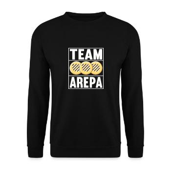 Venezolanische Arepas - Unisex Pullover - Schwarz - Vorne - Alina (178cm) & Michal (187cm)