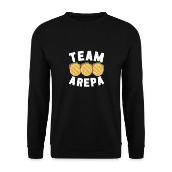 Venezuelan Arepas - Unisex Sweatshirt - black - Front - Alina (178cm) & Michal (187cm)