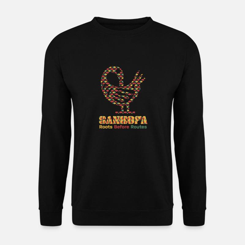 Sankofa Symbol Adinkra Ghana Black - Unisex Sweatshirt - black