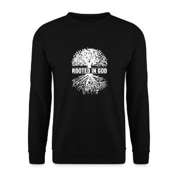 Enraciné en Dieu - Sweat-shirt Unisexe - noir - Devant - Alina (178cm) & Michal (187cm)