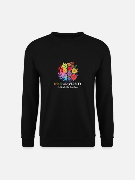 Neurodiversität Feiere Das Spektrum Blumen Design - Unisex Pullover - Schwarz