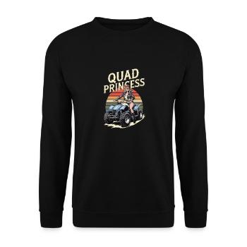 Quad Princess Adventure Retro Style - Unisex Sweatshirt - black - Front - Alina (178cm) & Michal (187cm)