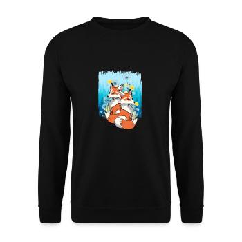 Fox, Foxes, Nature, Animal Welfare, Animal Lovers, Children - Unisex Sweatshirt - black - Front - Alina (178cm) & Michal (187cm)