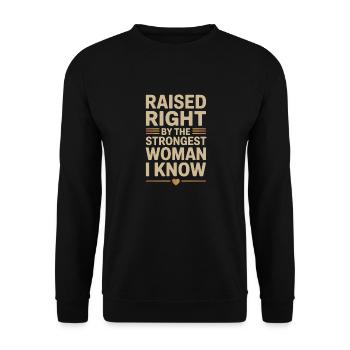 Élevé par une reine, parent célibataire - Sweat-shirt Unisexe - noir - Devant - Alina (178cm) & Michal (187cm)