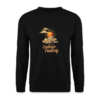 Sensation de cabriolet disant rétro soleil vent et nuages - Sweat-shirt Unisexe - noir - Devant - Alina (178cm) & Michal (187cm)
