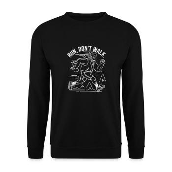 RUN DON T WALK - Unisex Sweatshirt - black - Front - Alina (178cm) & Michal (187cm)