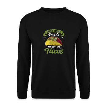 Mexico Tacos Mexican Tacos - Unisex Sweatshirt - black - Front - Alina (178cm) & Michal (187cm)