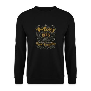 Geboren im Mai 1973 Geburtstag Mai 1973 Geburtstag Mai 1973 - Unisex Pullover - Schwarz - Vorne - Alina (178cm) & Michal (187cm)