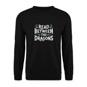 Fantasy Book Reader Magical Story Liebhaber - Unisex Pullover - Schwarz - Vorne - Alina (178cm) & Michal (187cm)