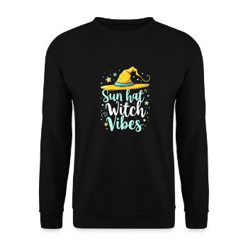 Été, Sorcières, Plage, Sorcière, Esthétique, Soleil, Magie - Sweat-shirt Unisexe - noir - Devant - Alina (178cm) & Michal (187cm)