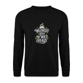 Fantasy Book Reader Magical Story Liebhaber - Unisex Pullover - Schwarz - Vorne - Alina (178cm) & Michal (187cm)