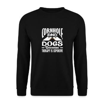 Cornhole et plaisir des amoureux des chiens - Sweat-shirt Unisexe - noir - Devant - Alina (178cm) & Michal (187cm)