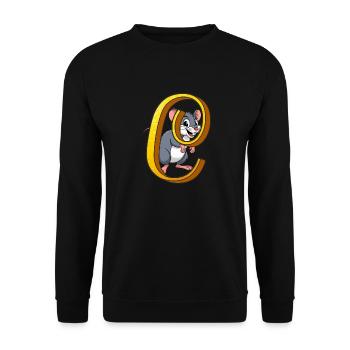 BUCHSTABE C - Unisex Pullover - Schwarz - Vorne - Alina (178cm) & Michal (187cm)