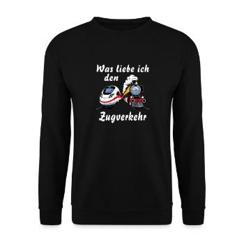TRAIN What do I love about train transport - Unisex Sweatshirt - black - Front - Alina (178cm) & Michal (187cm)