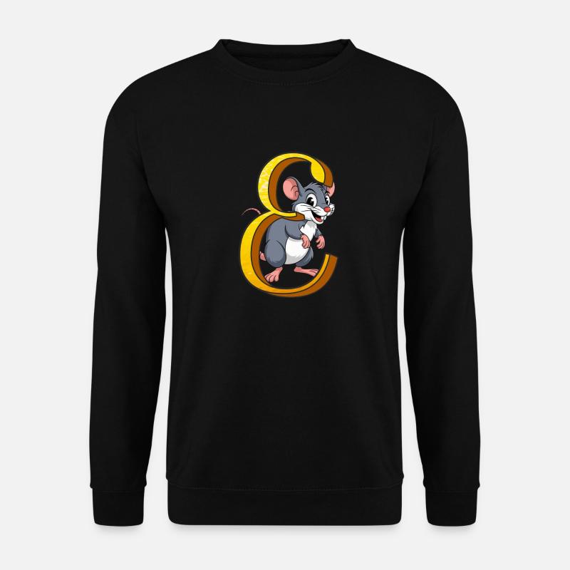 BUCHSTABE E - Unisex Pullover - Schwarz
