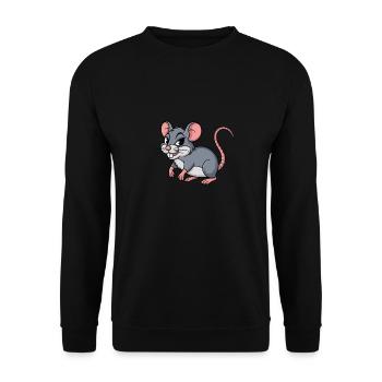 RAT mignon - Sweat-shirt Unisexe - noir - Devant - Alina (178cm) & Michal (187cm)