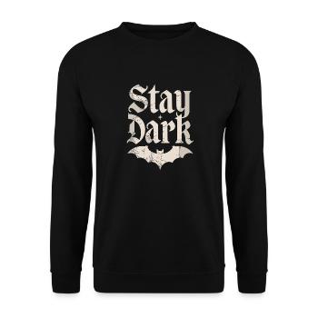 BLEIBEN SIE DUNKEL - Unisex Pullover - Schwarz - Vorne - Alina (178cm) & Michal (187cm)